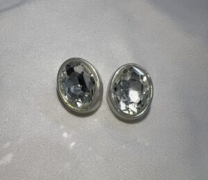 Crystal Elegance Oval Stud Earrings