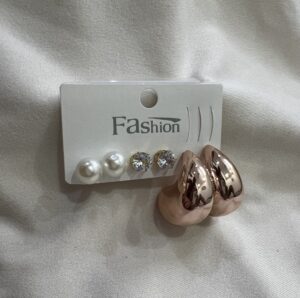 Elegant Rose Gold Earring Combo